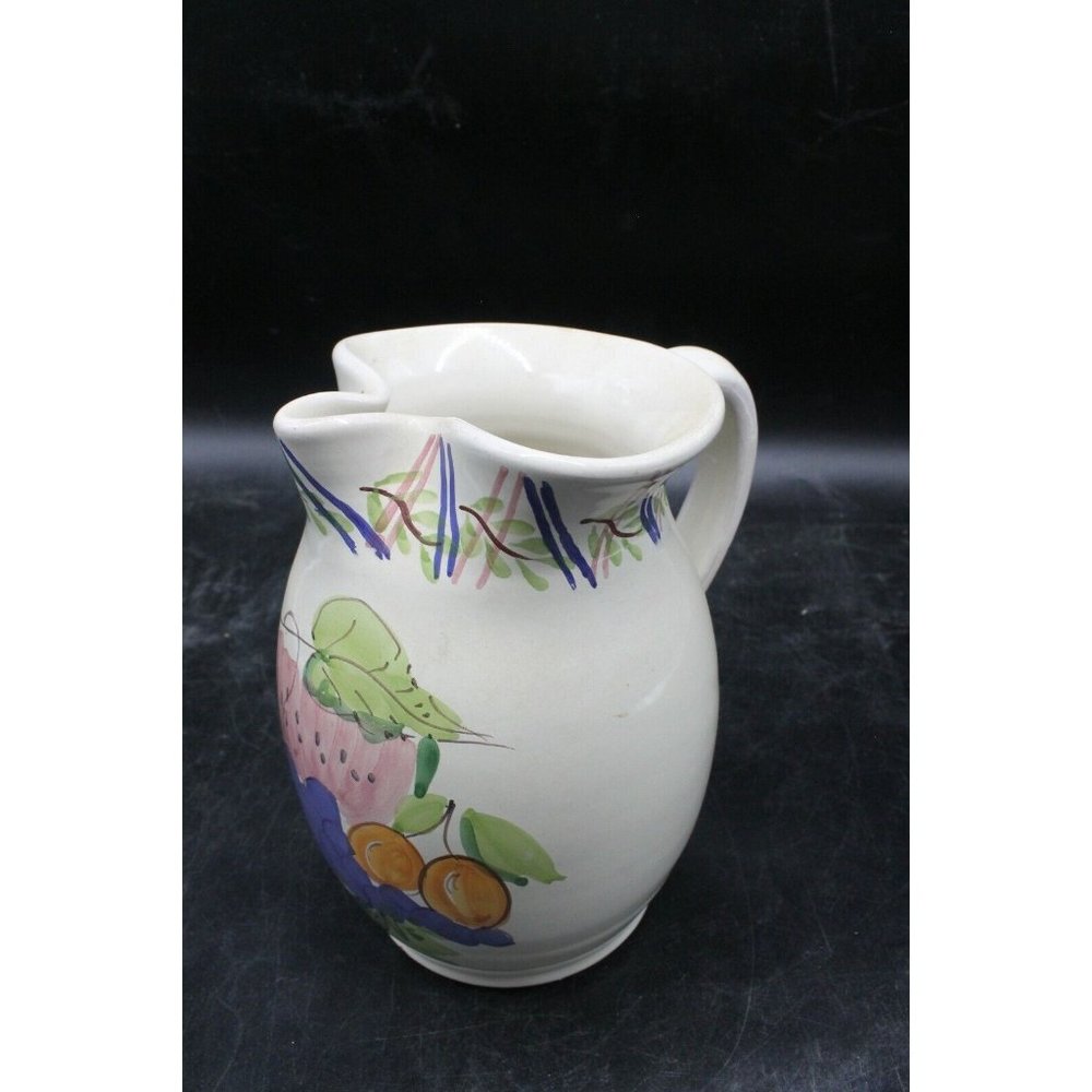 Italian Rosanna Pitcher Hand Decorated Fruit Made In Italy